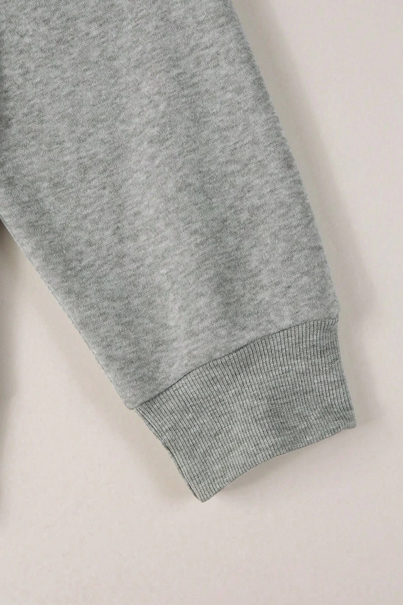 Erkek Günlük Harf Baskılı Kapüşonlu Sweatshirt Bağcıklı