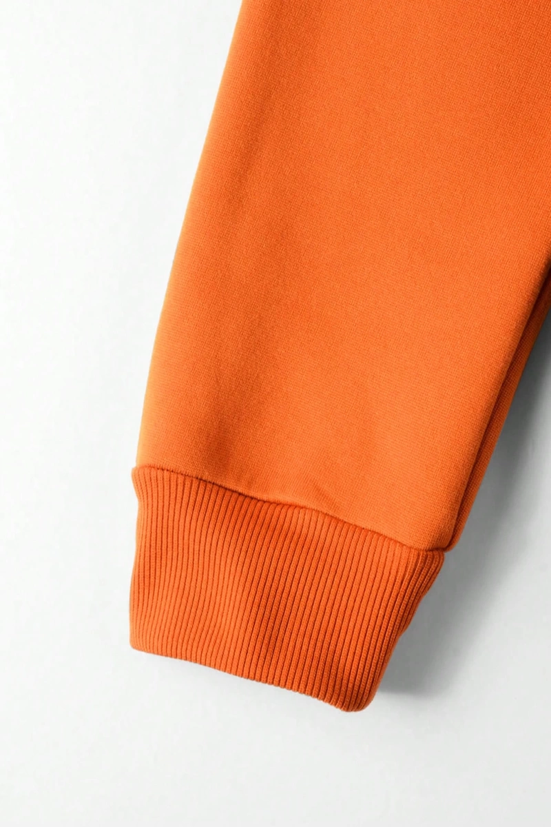 Erkek Günlük Harf Baskılı Kapüşonlu Sweatshirt Bağcıklı