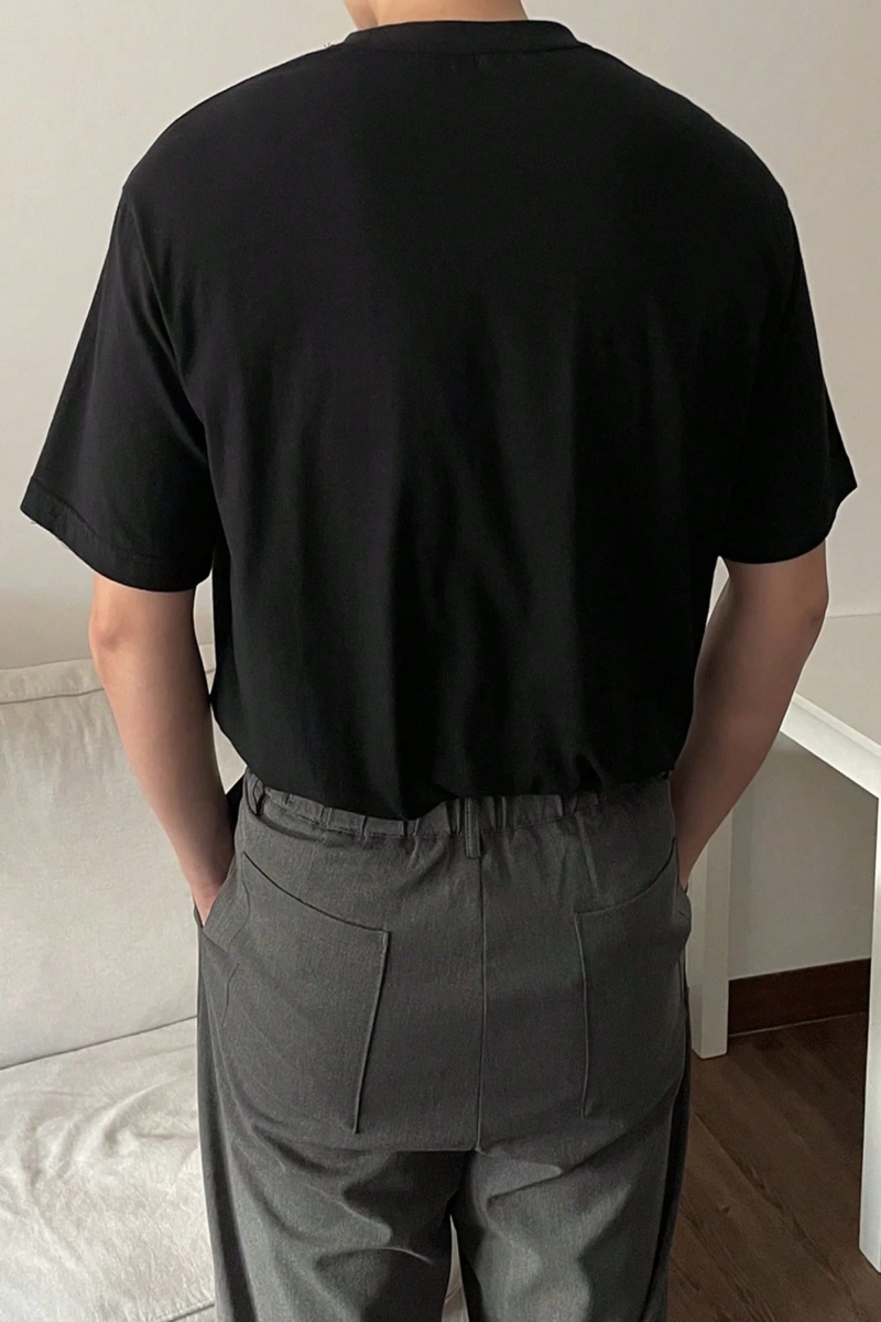 Erkek Günlük Harf Baskılı Kırmızı Tişört, Yaz