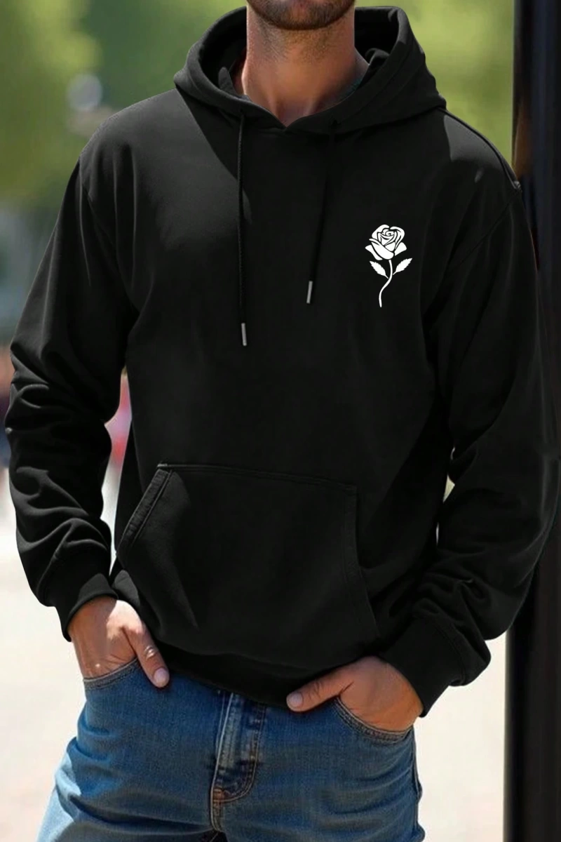 Erkek Günlük Minimalist Sweatshirt, Günlük Giyim