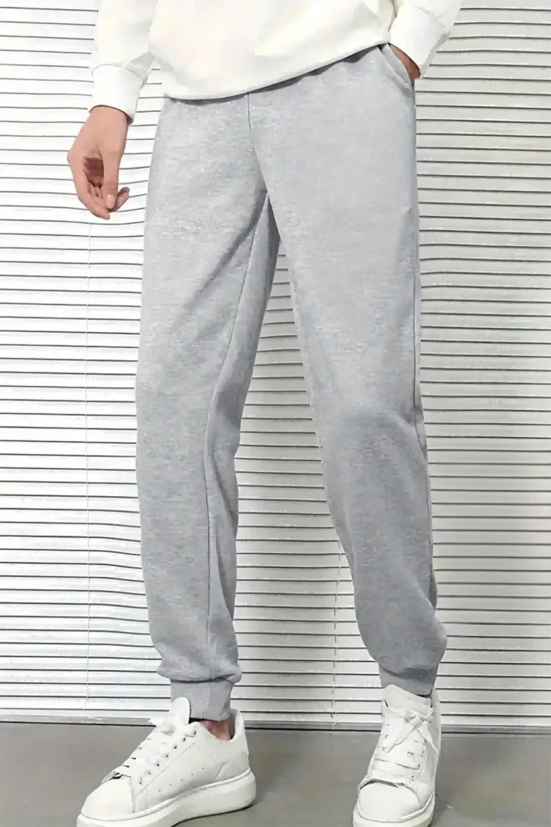 Erkek Günlük Spor Pantolonu, Bol Kesim, Bağcıklı Bel, İlkbahar ve Sonbaharda Koşu ve Yürüyüş
