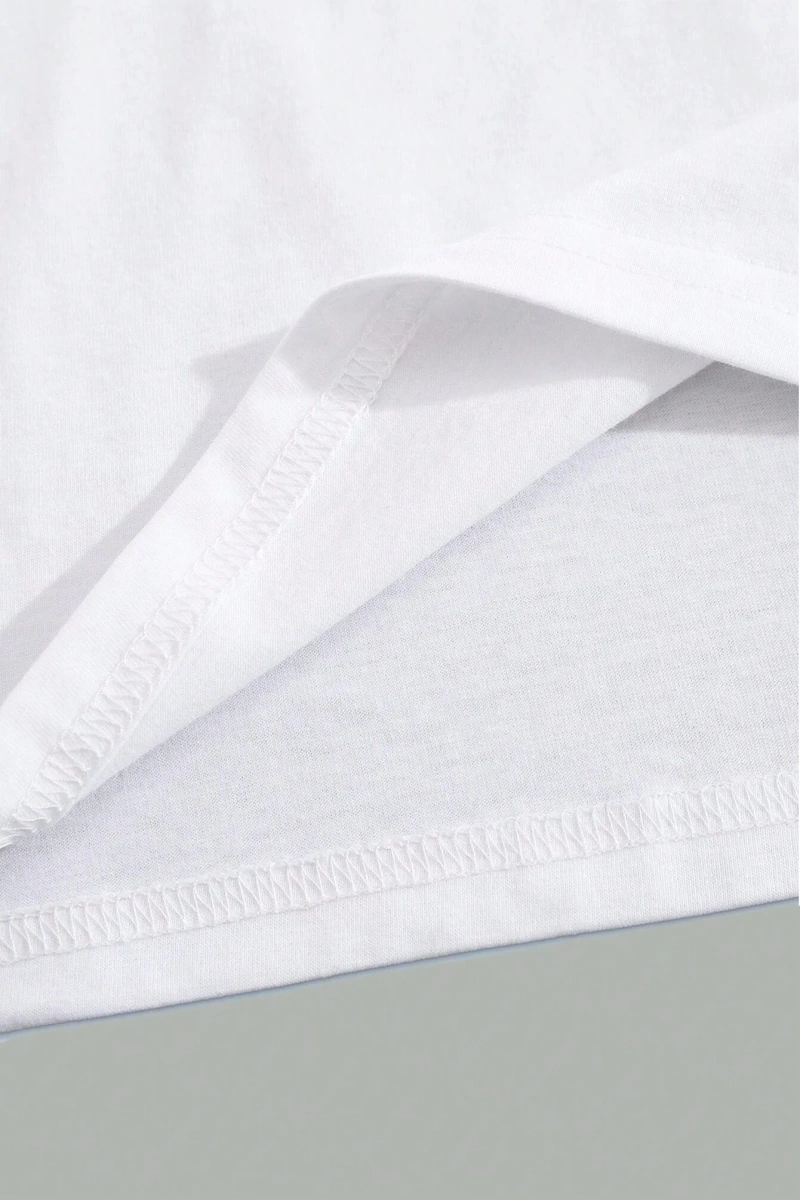 Erkek Günlük Yuvarlak Yaka Kısa Kollu Tişört, Düz Renk Minimalist Moda, İlkbahar ve Yaz Günlü
