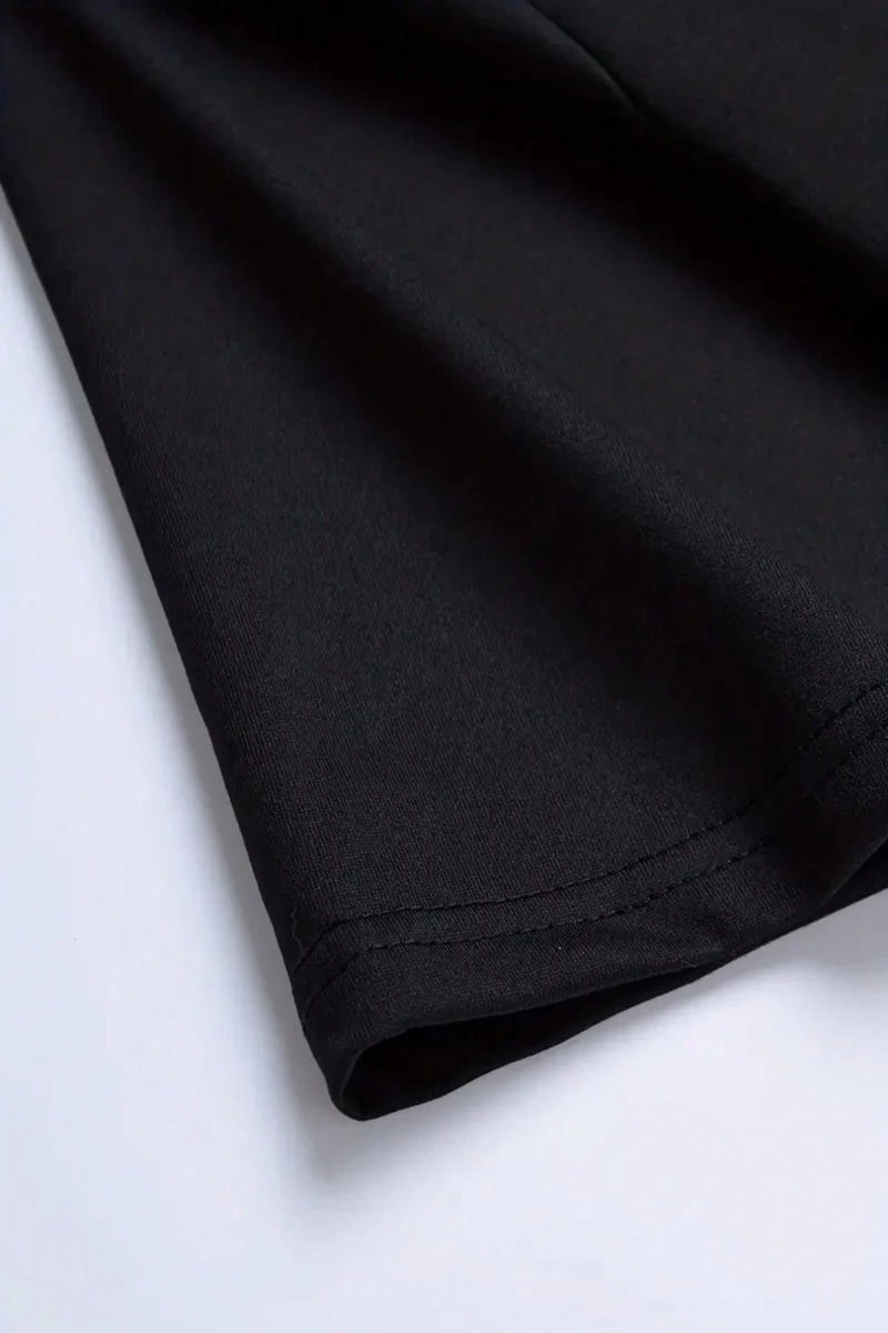 Erkek Günlük Yuvarlak Yaka Kısa Kollu Tişört, Düz Renk Minimalist Moda, İlkbahar ve Yaz Günlü