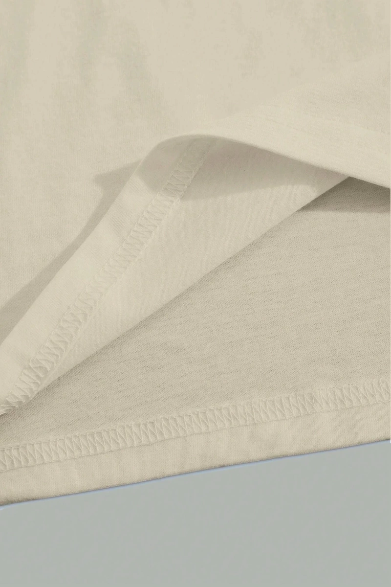 Erkek Günlük Yuvarlak Yaka Kısa Kollu Tişört, Düz Renk Minimalist Moda, İlkbahar ve Yaz Günlü