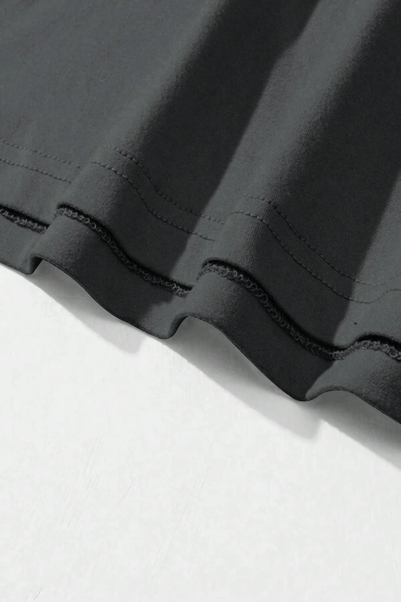 Erkek Günlük Yuvarlak Yaka Kısa Kollu Tişört, Düz Renk Minimalist Moda, İlkbahar ve Yaz Günlü