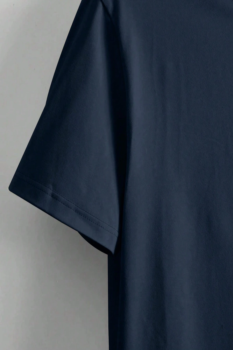 Erkek Günlük Yuvarlak Yaka Kısa Kollu Tişört, Düz Renk Minimalist Moda, İlkbahar ve Yaz Günlü