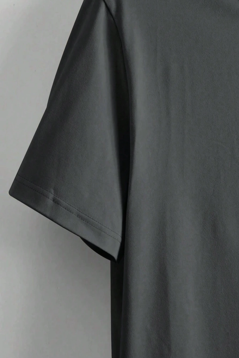 Erkek Günlük Yuvarlak Yaka Kısa Kollu Tişört, Düz Renk Minimalist Moda, İlkbahar ve Yaz Günlü