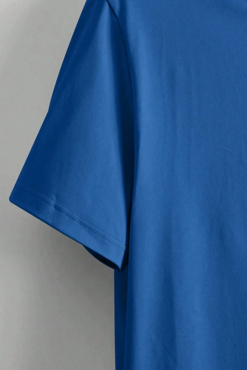 Erkek Günlük Yuvarlak Yaka Kısa Kollu Tişört, Düz Renk Minimalist Moda, İlkbahar ve Yaz Günlü