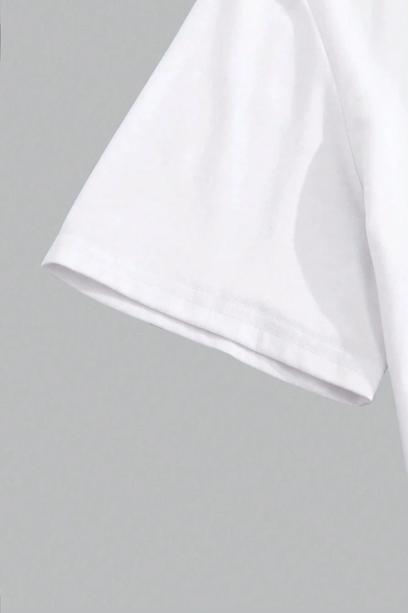 Erkek Günlük Yuvarlak Yaka Kısa Kollu Tişört, Düz Renk Minimalist Moda, İlkbahar ve Yaz Günlü