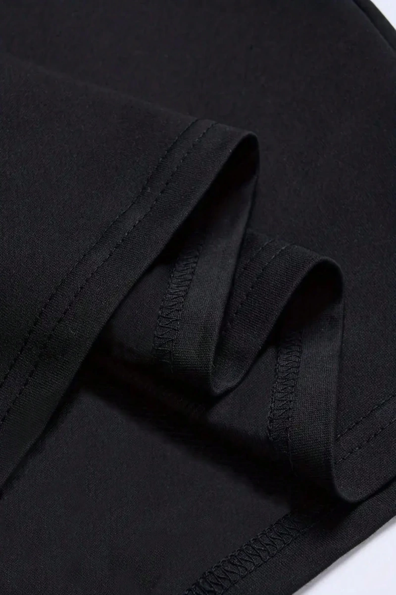 Erkek Günlük Yuvarlak Yaka Kısa Kollu Tişört, Düz Renk Minimalist Moda, İlkbahar ve Yaz Günlü