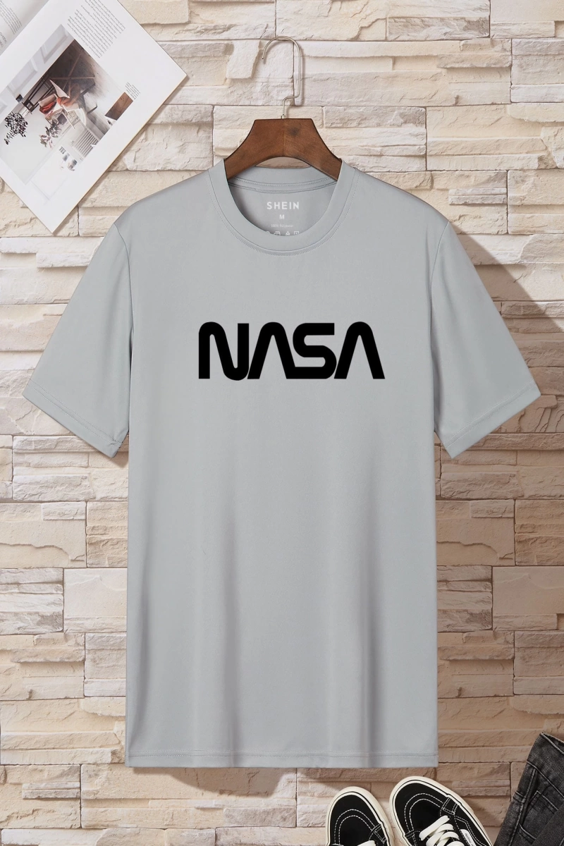 Erkek Harfli Grafik Tişört