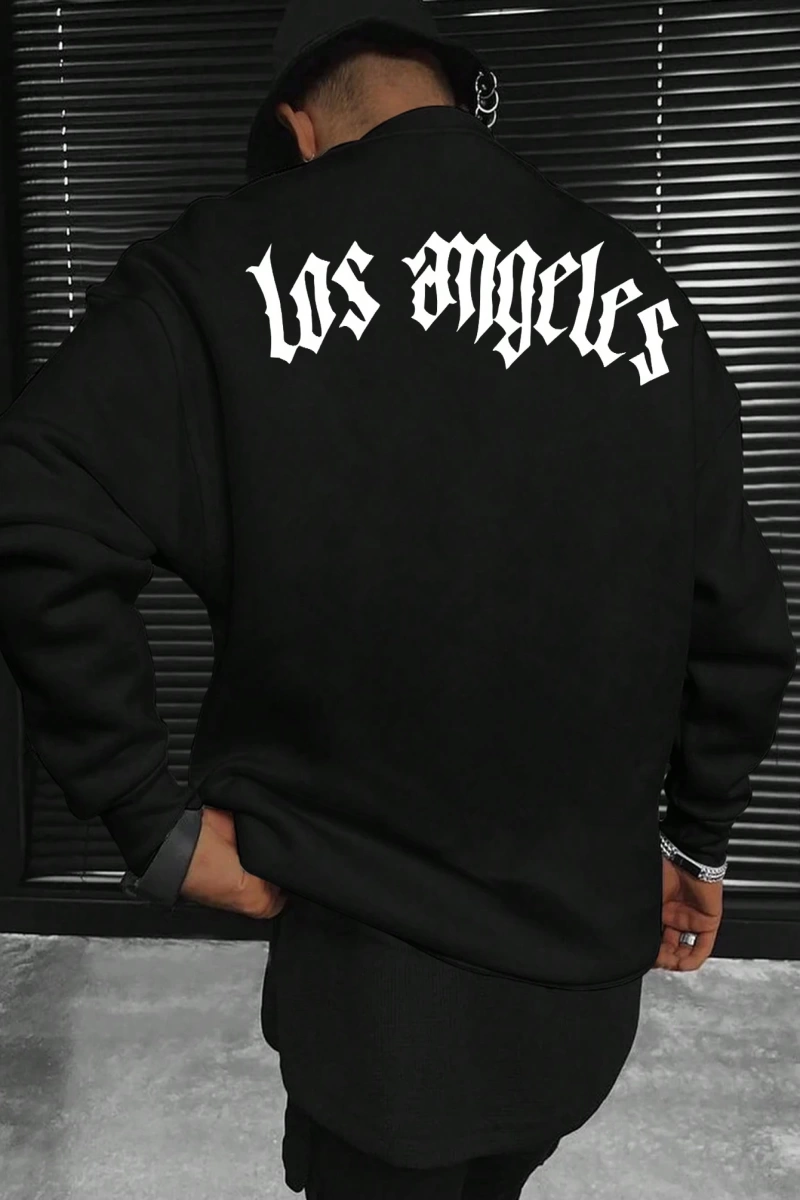 Erkek Los Angeles Tasarım Metin Baskılı Günlük Seyahat Çok Yönlü Sweatshirt