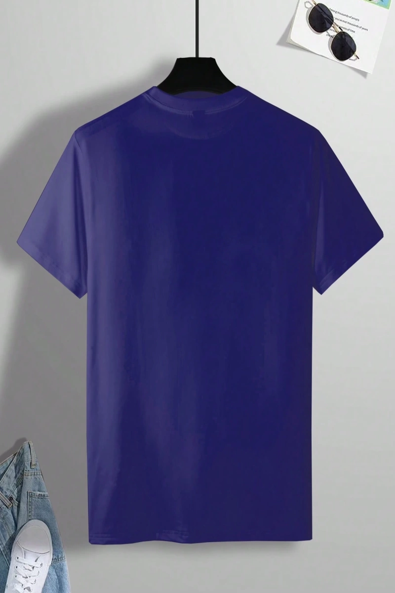 Erkek Mektup Baskılı Kısa Kollu Slim Fit Tişört
