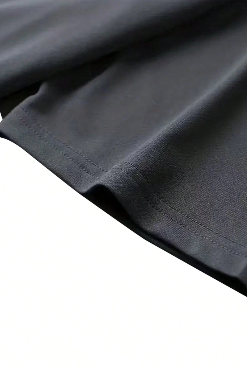 Erkek Mektup Baskılı Kısa Kollu Slim Fit Tişört