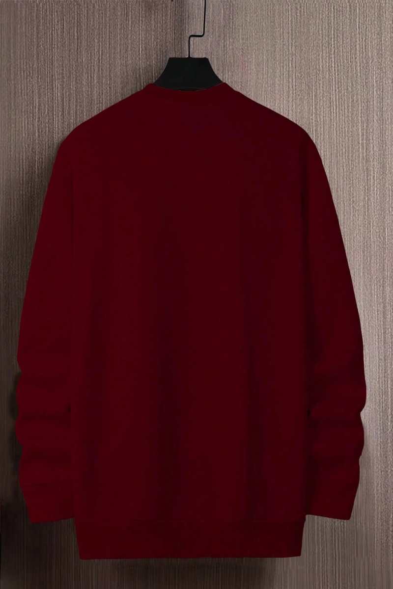 Erkek Mektup Baskılı Uzun Kollu Dışarı Çıkma Sweatshirt
