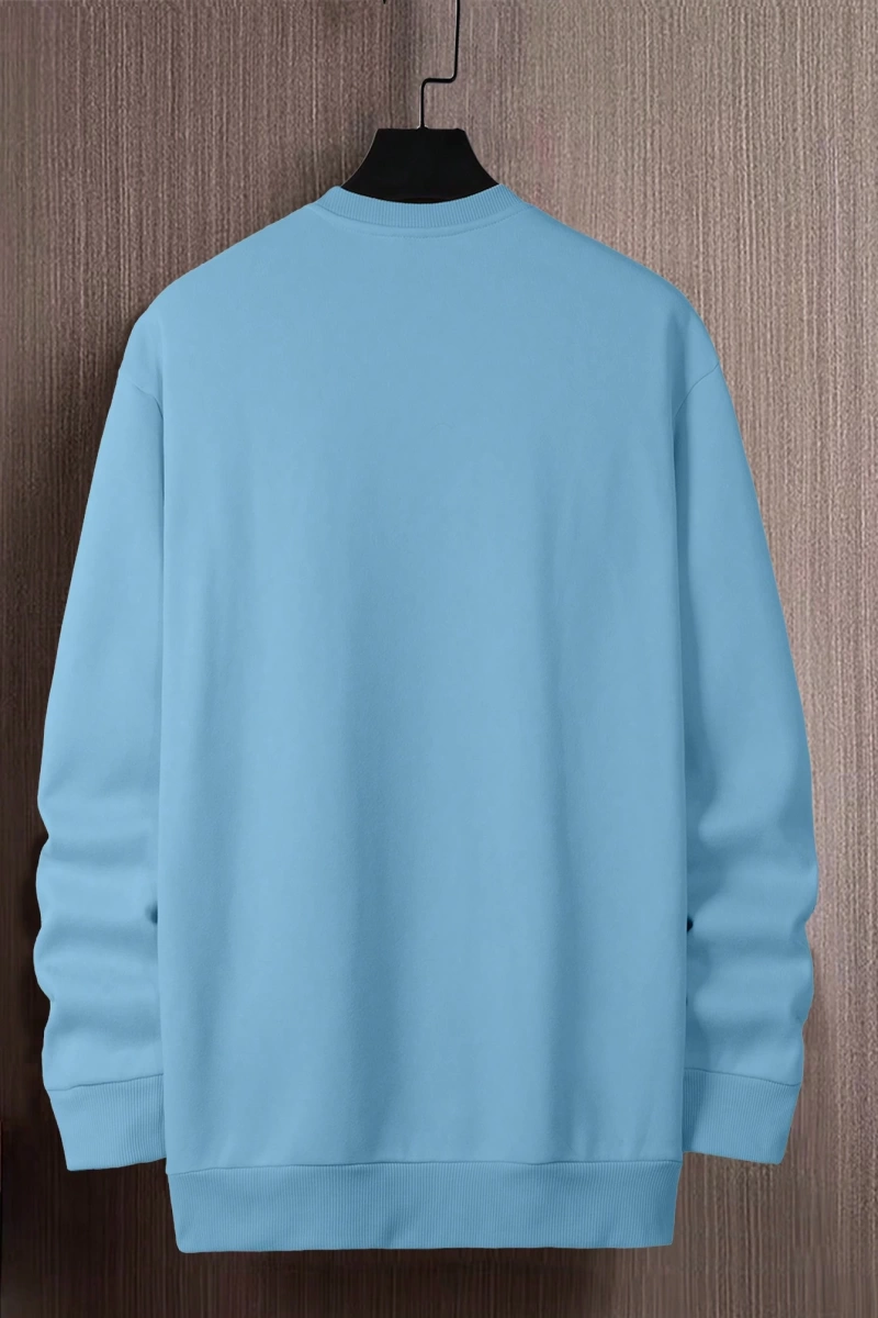Erkek Mektup Baskılı Uzun Kollu Dışarı Çıkma Sweatshirt