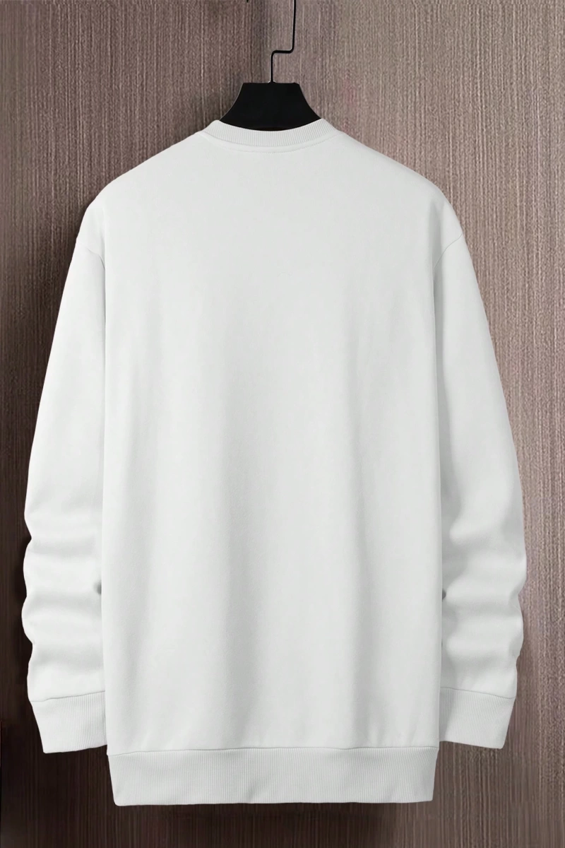 Erkek Mektup Baskılı Uzun Kollu Dışarı Çıkma Sweatshirt