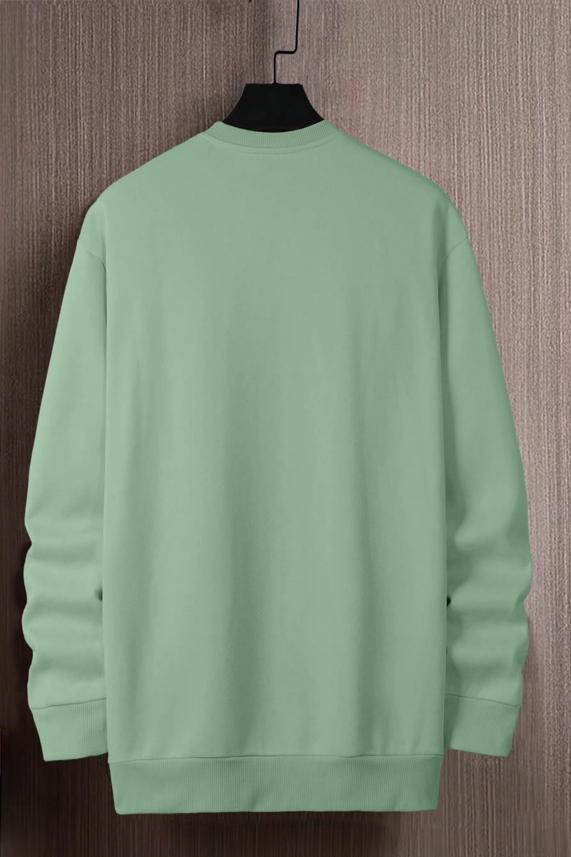 Erkek Mektup Baskılı Uzun Kollu Dışarı Çıkma Sweatshirt