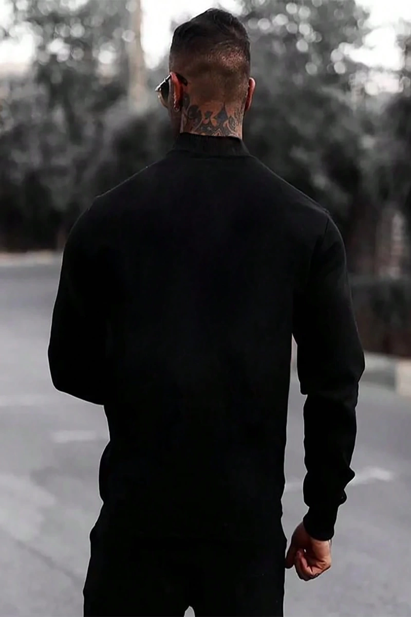 Erkek Mektup Baskılı Uzun Kollu Dışarı Çıkma Sweatshirt
