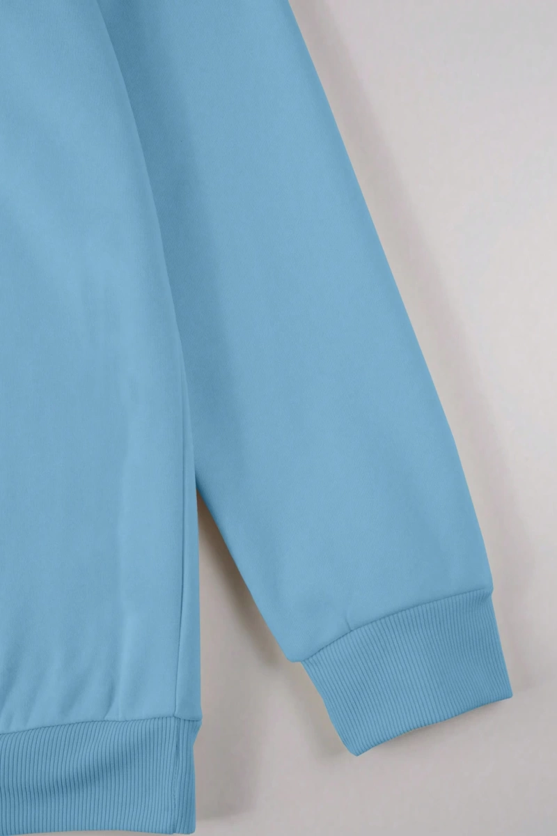 Erkek Mektup Baskılı Uzun Kollu Dışarı Çıkma Sweatshirt