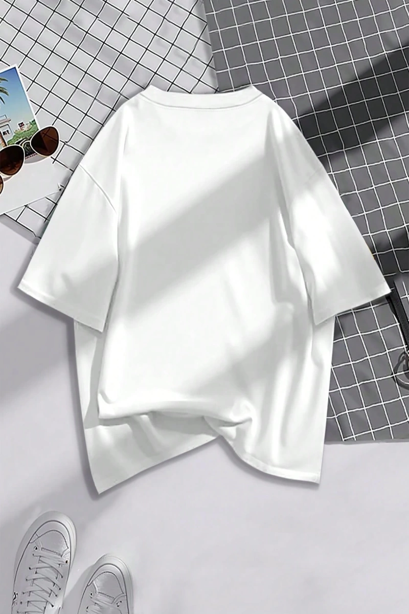 Erkek Mektup Baskılı Yuvarlak Yaka Kısa Kollu Rahat Slim Fit Tişört