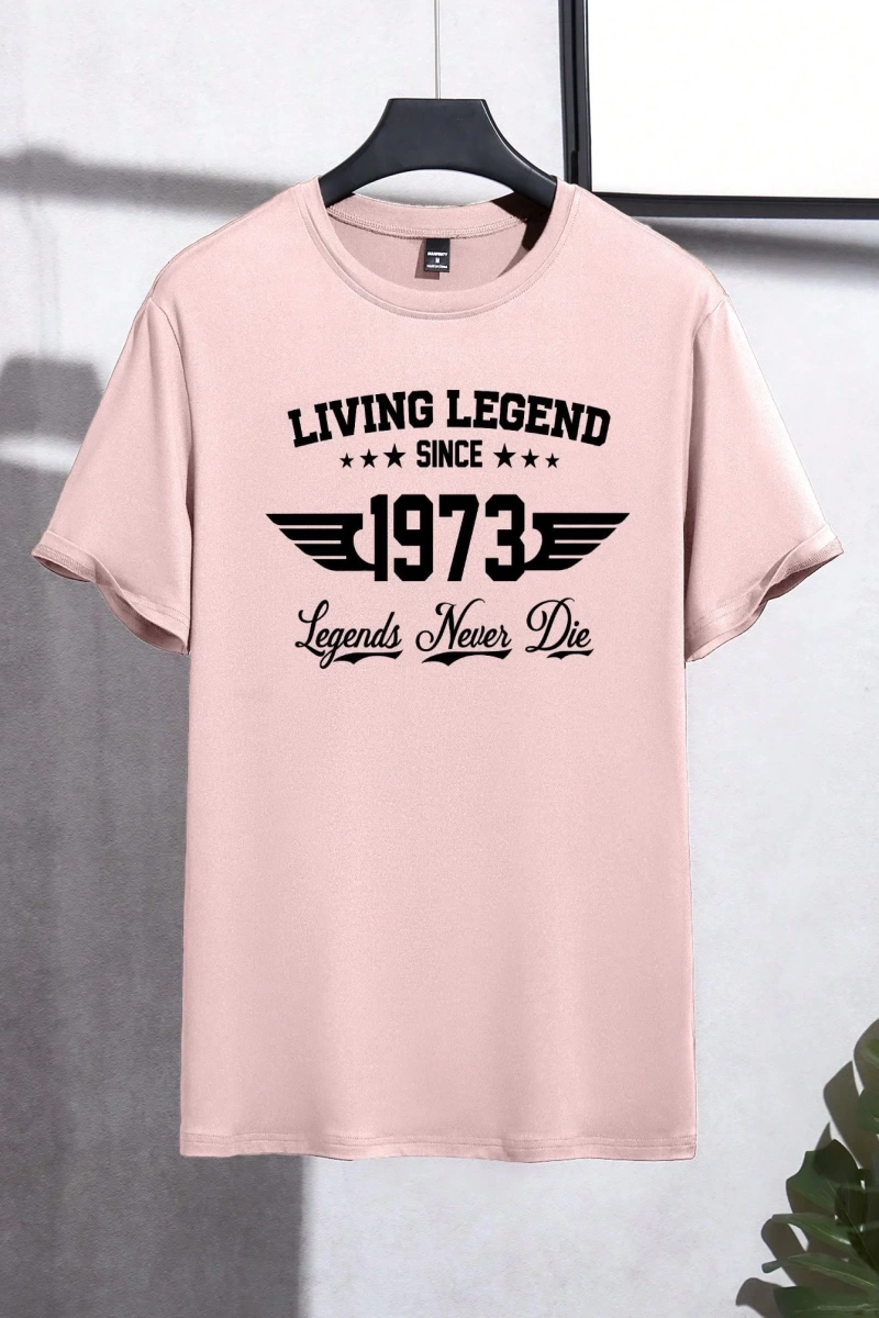 Erkek Mektup Baskılı Yuvarlak Yaka Kısa Kollu Rahat Slim Fit Tişört Erkekler