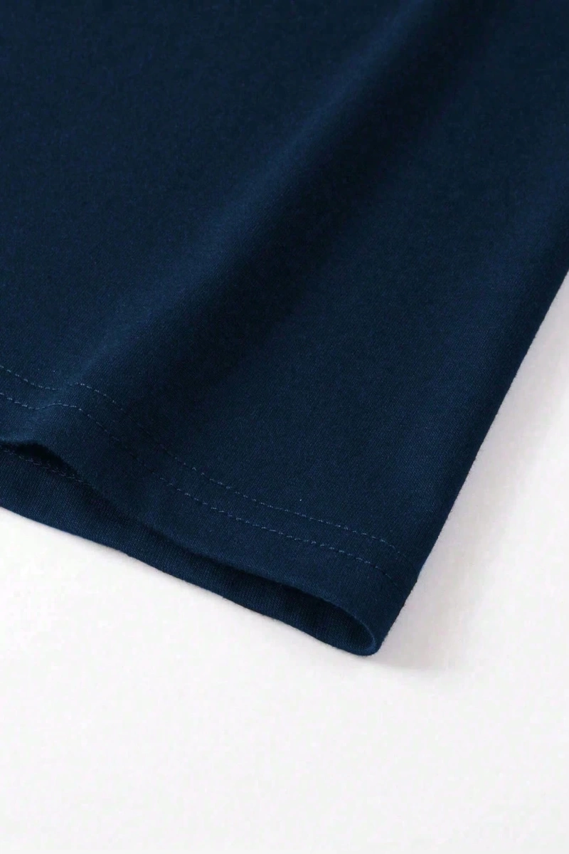 Erkek Moda Çizgi Tasarım Baskılı Büyük Beden Kısa Kollu Tişört