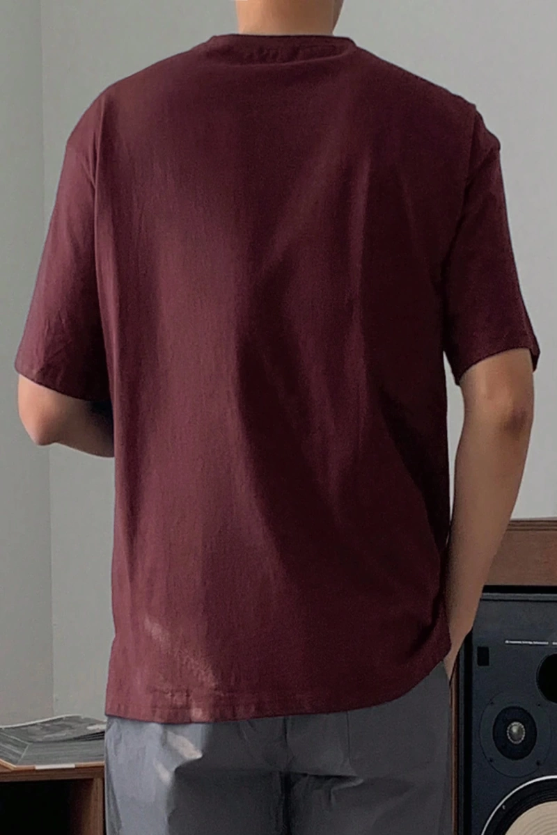 Erkek Okul Başlangıcı Mektuplu Grafik Düşük Omuz Tişört