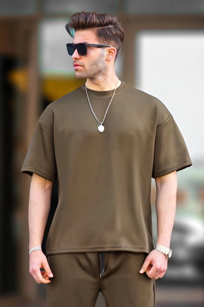 Erkek Oversize Penye Rahat Yazlık Kısa Kollu