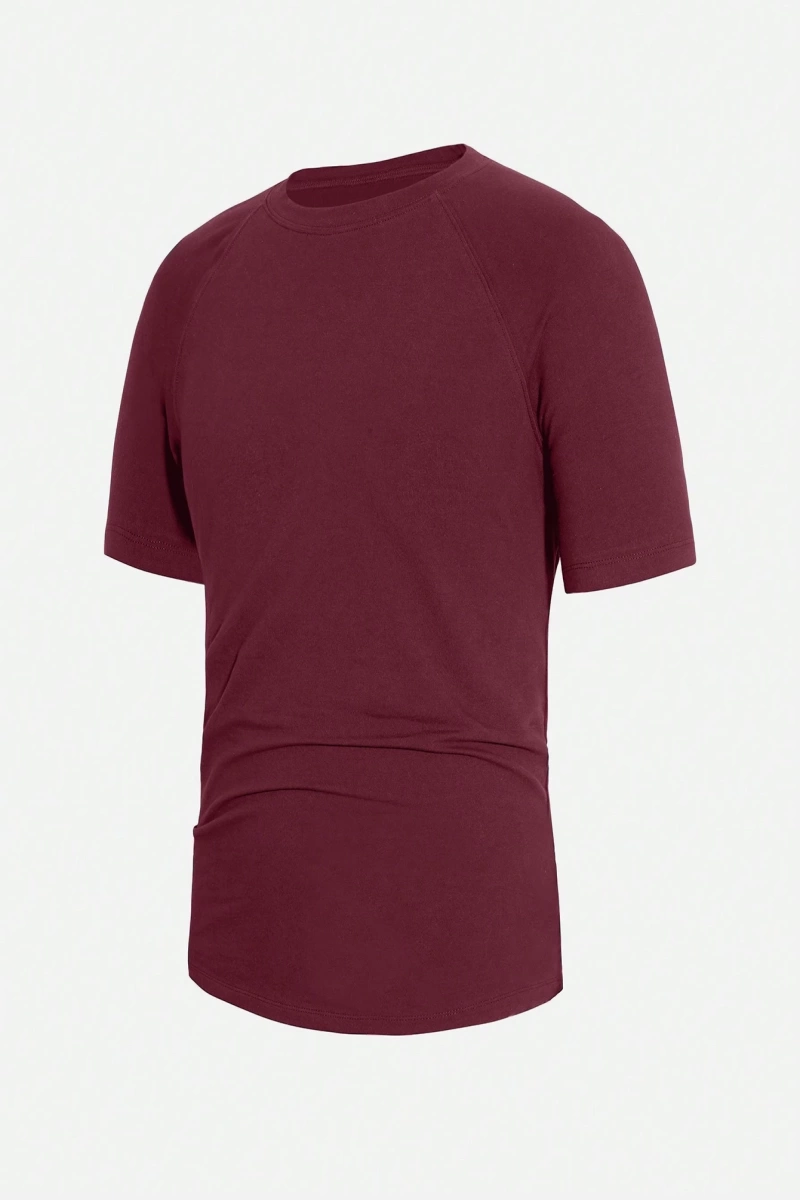 Erkek Pamuklu Düz Raglan Kollu Tişört