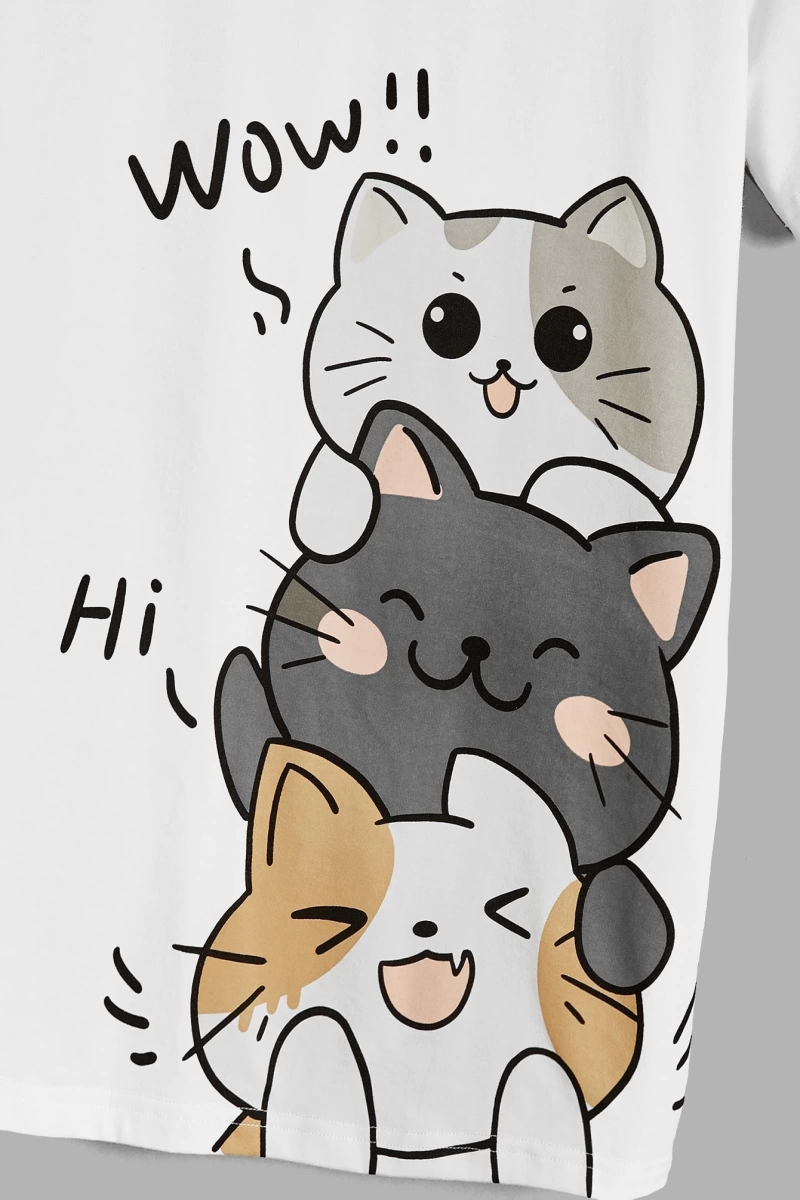 Erkek Pamuklu Karikatür ve Harf Grafik Anime Anime Tişört