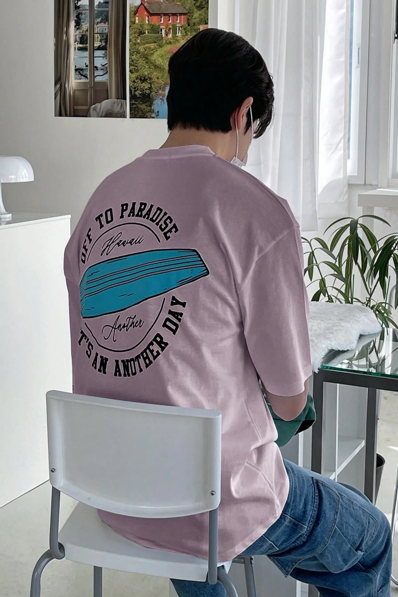 Erkek Pamuklu Slogan Grafik Tişört