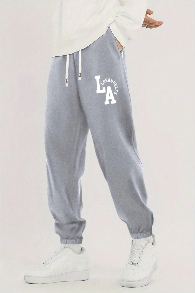 Erkek Regular Fit Günlük Harf Baskılı 3/4 Pantolon, Cepli Açık Hava Eğlence Pantolonu, Elasti