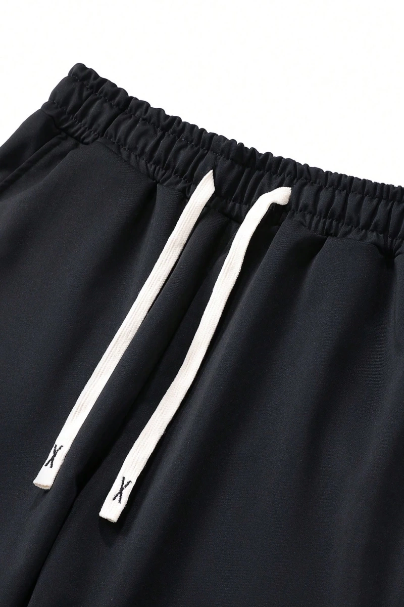 Erkek Regular Fit Günlük Harf Baskılı 3/4 Pantolon, Cepli Açık Hava Eğlence Pantolonu, Elasti