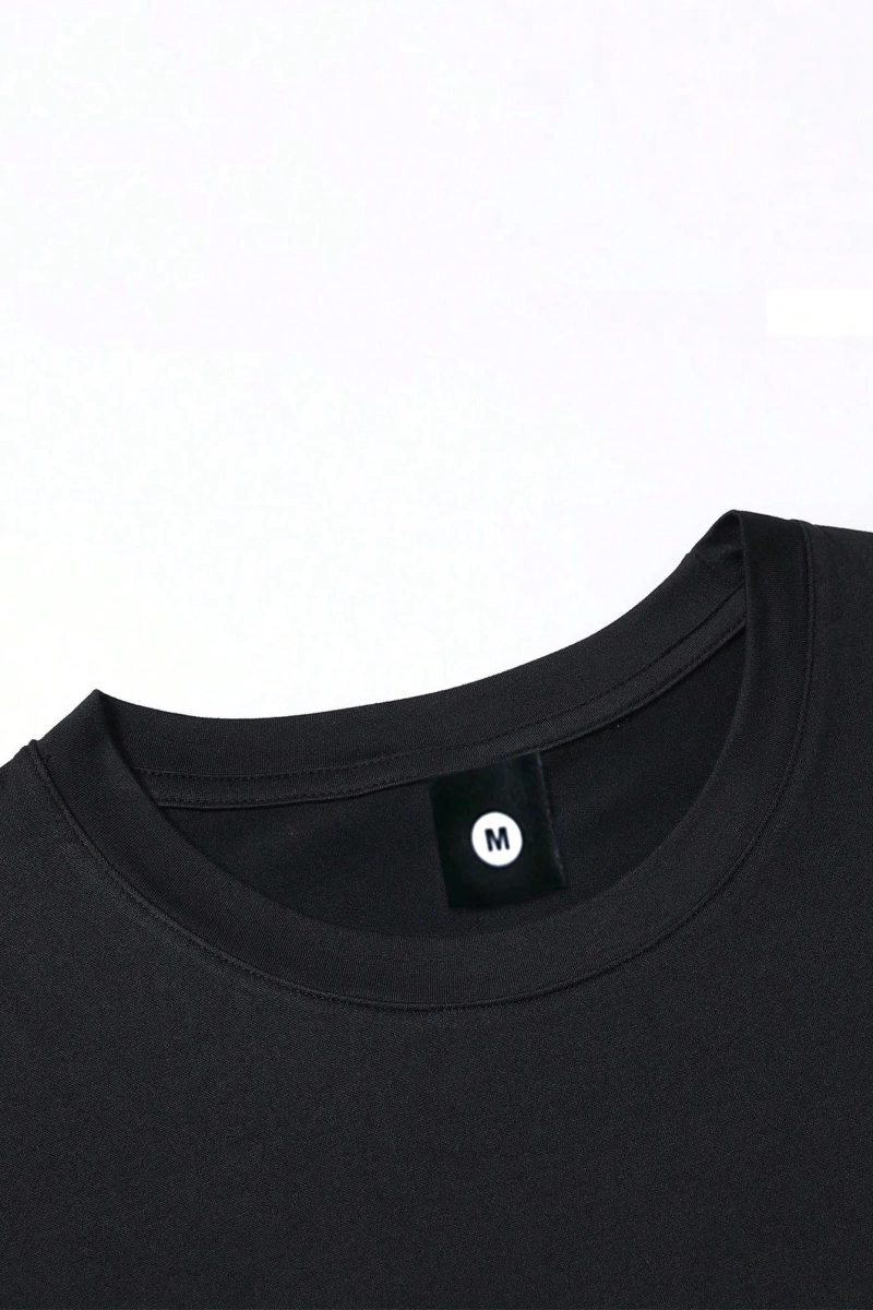 Erkek Regular Fit Kısa Kollu Tişört ve Şort Takımı, Kişilik Baskı Desenli Moda Rahat D
