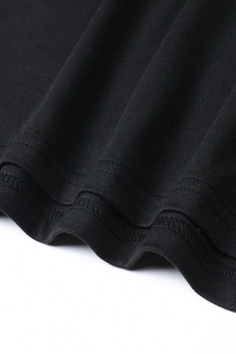 Erkek Regular Fit Kısa Kollu Tişört ve Şort Takımı, Kişilik Baskı Desenli Moda Rahat D