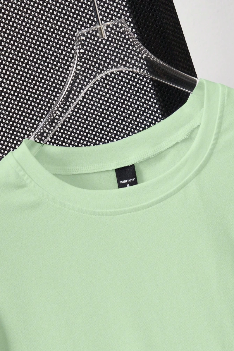 Erkek Slim Fit Düz Renk Kısa Kollu Yuvarlak Yaka Tişört, Yaz İçin Moda