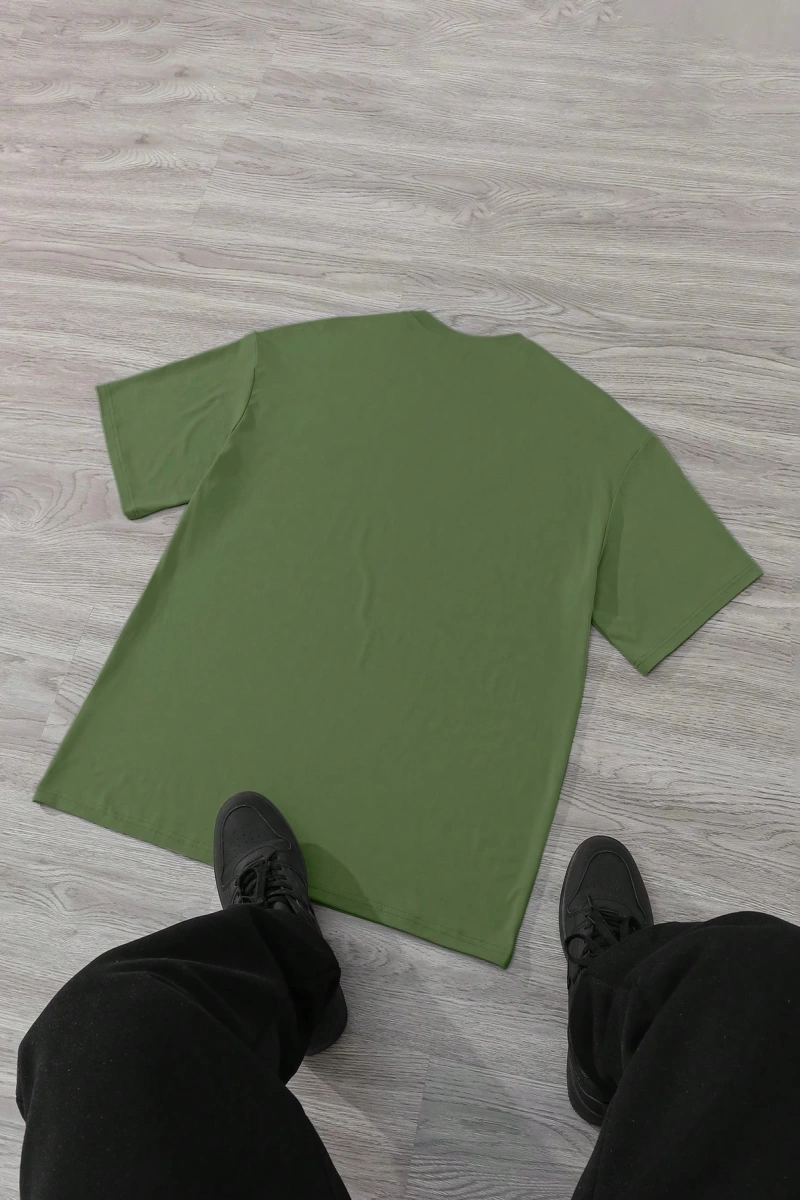 Erkek Slim Fit Harfli Grafik Baskılı Mürettebat Yaka Kısa Kollu Günlük Tişört