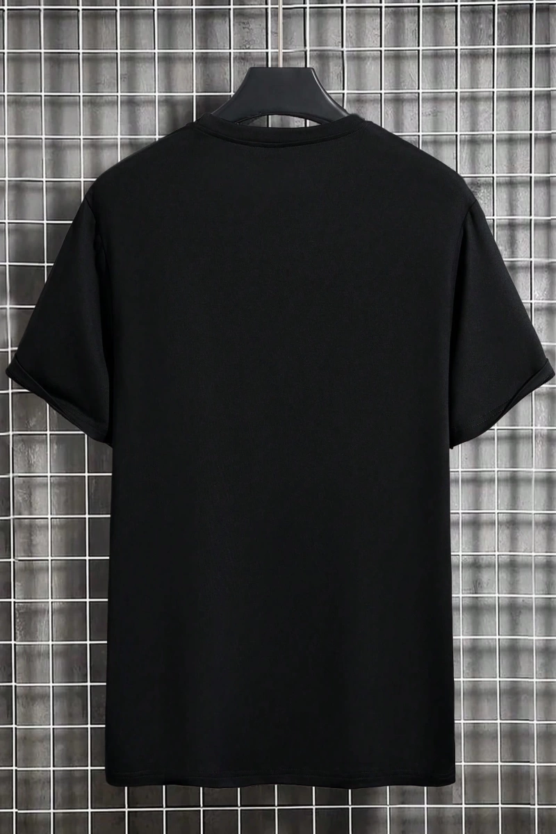 Erkek Slim Fit Yuvarlak Yaka Kısa Kollu Tişört, Yaz İçin Moda