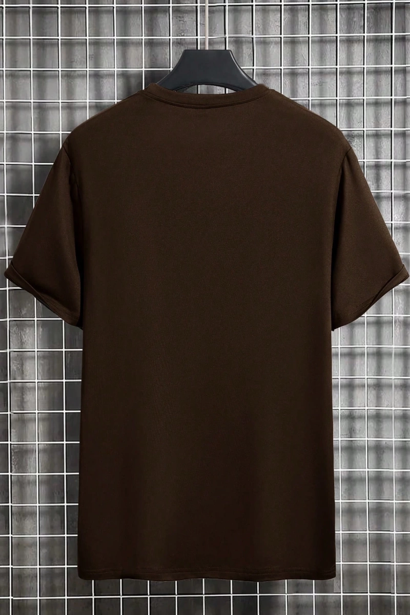 Erkek Slim Fit Yuvarlak Yaka Kısa Kollu Tişört, Yaz İçin Moda
