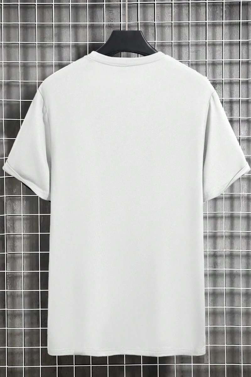 Erkek Slim Fit Yuvarlak Yaka Kısa Kollu Tişört, Yaz İçin Moda