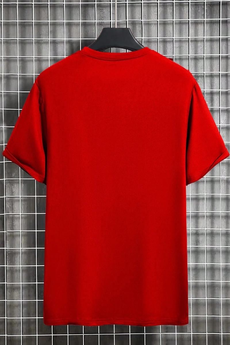 Erkek Slim Fit Yuvarlak Yaka Kısa Kollu Tişört, Yaz İçin Moda