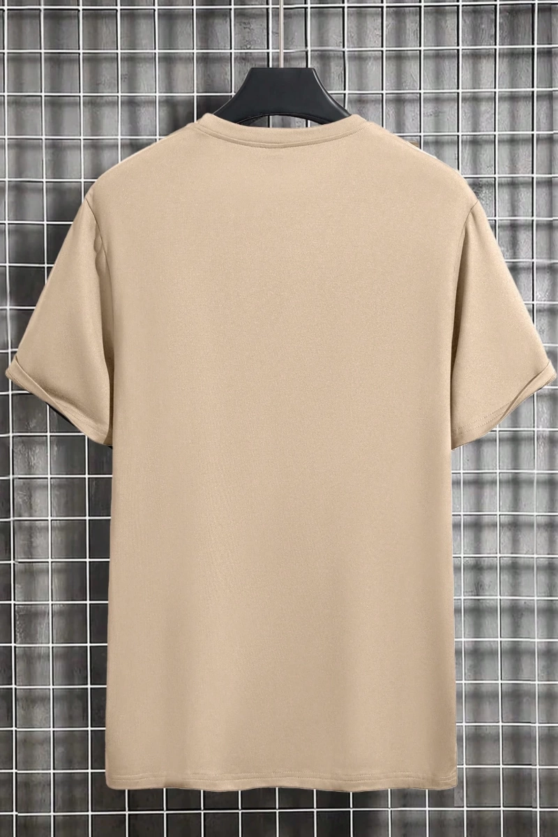 Erkek Slim Fit Yuvarlak Yaka Kısa Kollu Tişört, Yaz İçin Moda