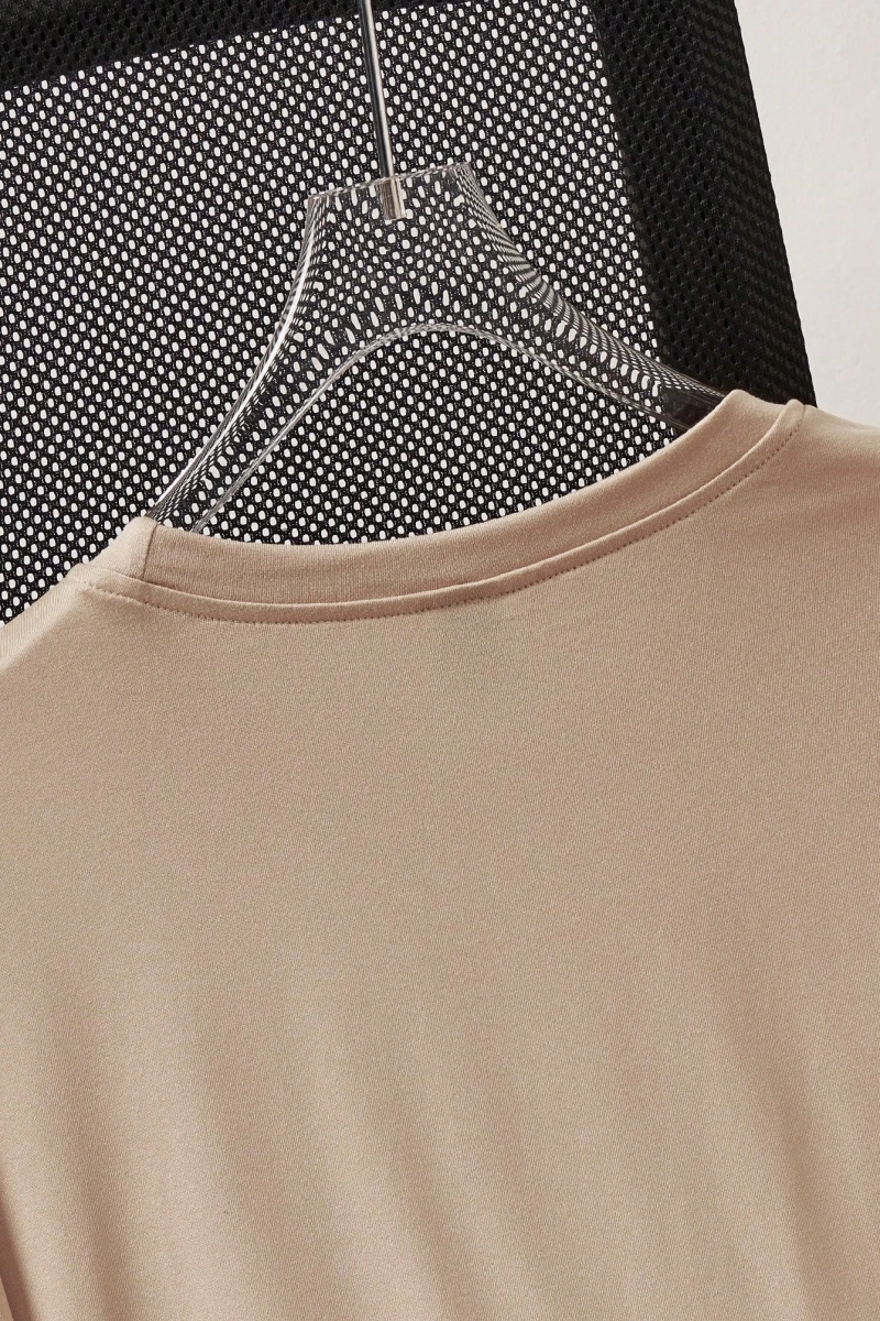 Erkek Slim Fit Yuvarlak Yaka Kısa Kollu Tişört, Yaz İçin Moda