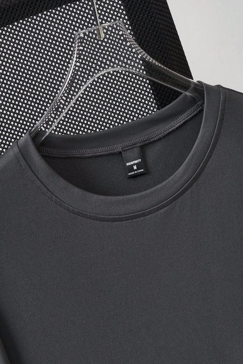 Erkek Slim Fit Yuvarlak Yaka Kısa Kollu Tişört, Yaz İçin Moda