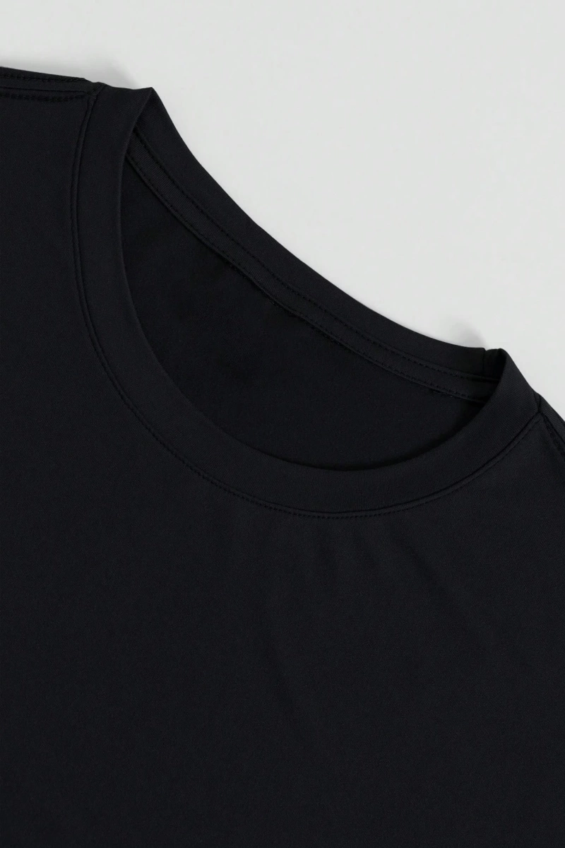 Erkek Slogan Baskılı Mürettebat Yaka Kısa Kollu Slim Fit Günlük Tişört