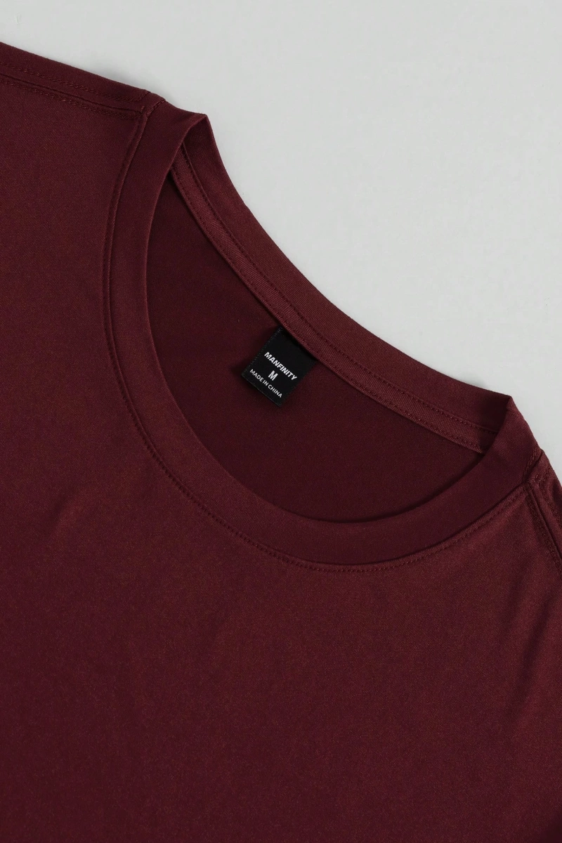 Erkek Slogan Baskılı Mürettebat Yaka Kısa Kollu Slim Fit Günlük Tişört