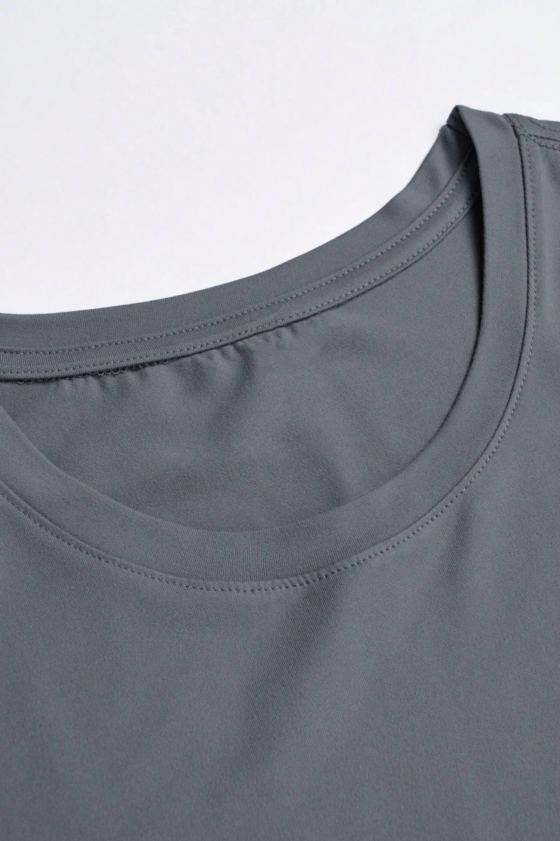 Erkek Slogan Baskılı Mürettebat Yaka Kısa Kollu Slim Fit Günlük Tişört