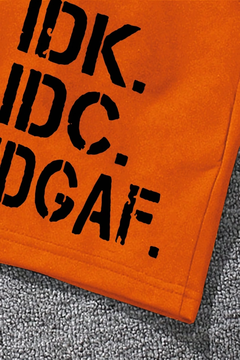 Erkek Slogan Grafik Bağcıklı Bel Şortu Grafik Dışarı Çıkma Moda Bağcıklı Şort