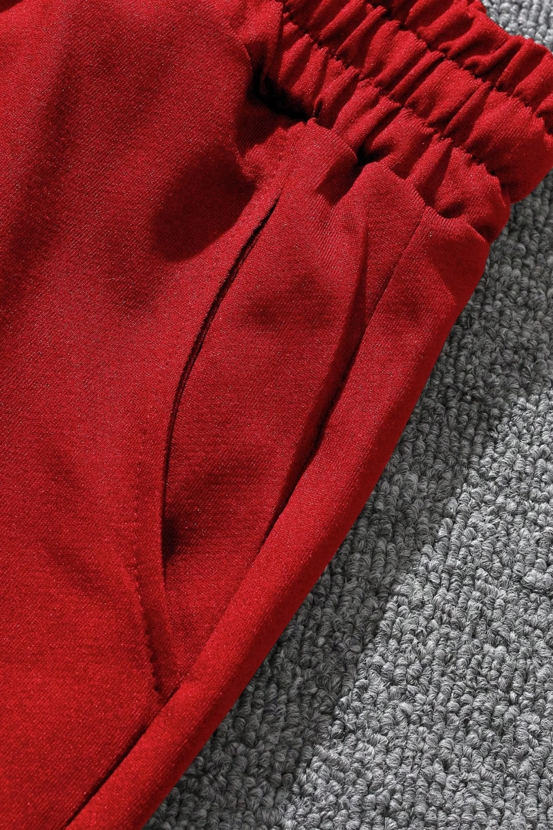 Erkek Slogan Grafik Bağcıklı Bel Şortu Grafik Dışarı Çıkma Moda Bağcıklı Şort